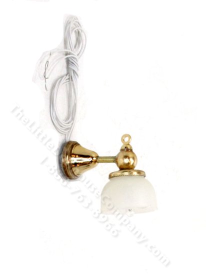 (image for) Miniature Pair of Dome Shade Wall Sconces for Dollhouses