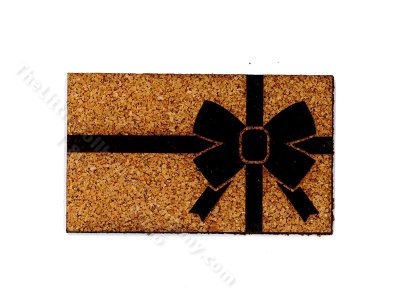 (image for) Miniature Wrapped Present Door Mat for Dollhouses