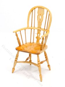 (image for) Miniature Windsor Armchair for Dollhouses, Oak