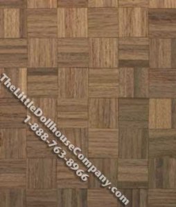 (image for) Dollhouse 1/2 Scale Model Four Finger Parquet Wood Floor
