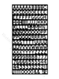 (image for) 1/8" Lettering Set for Dollhouse Scale Models (1 set/pkg)