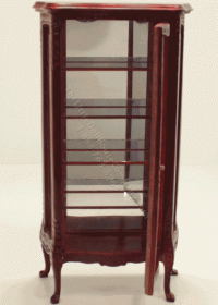 (image for) Miniature Mahogany and Glass Curio Cabinet