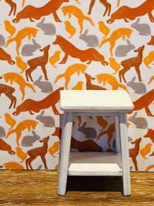 (image for) Dollhouse Scale Model Wallpaper - Forest Animals - 3pc Set