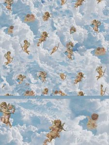 (image for) Dollhouse Scale Model Children's Wainscott Wallpaper