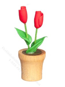 (image for) Miniature Roses in a Pot for Dollhouses