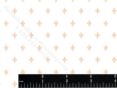 (image for) Peach Fleur de Lis Miniature Wallpaper for Dollhouses