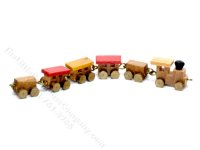(image for) Miniature Wooden Toy Train for Dollhouses