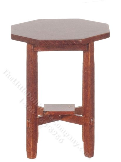 (image for) Miniature Octagonal Top Tabouret Table for Dollhouses