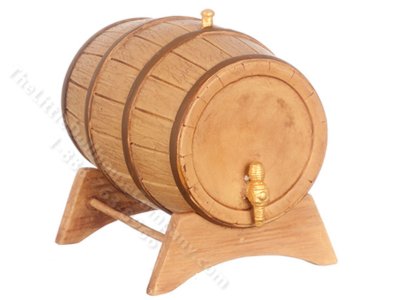 (image for) Miniature Large Wine Barrel for Dollhouses
