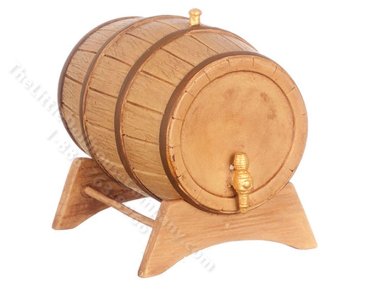 (image for) Miniature Large Wine Barrel for Dollhouses