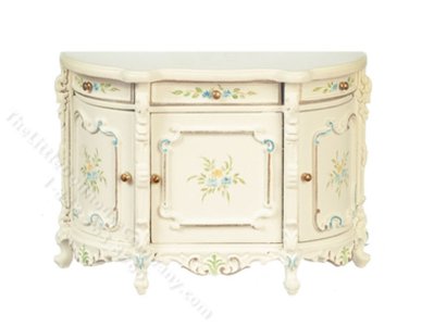 (image for) Miniature White Buffet Table for Dollhouses