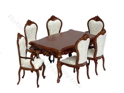 (image for) Miniature 7 Pc. Walnut Dining Set
