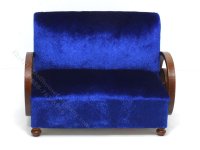 (image for) Art Deco Blue Settee