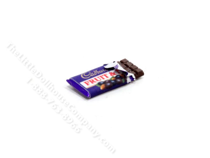 (image for) Miniature Open Fruit and Nut Chocolate Bar for Dollhouses