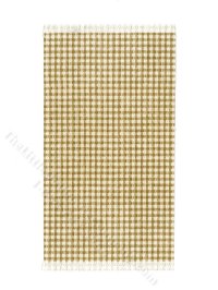 (image for) Miniature White and Beige Gingham Rug for Dollhouses