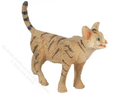 (image for) Miniature Standing Tabby Cat for Dollhouses
