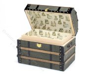 (image for) Miniature Green Steamer Trunk for Dollhouses