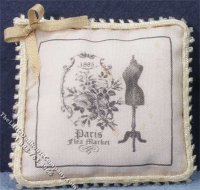 (image for) Miniature Pillow with Dressmaker Pattern on it for Dollhouses