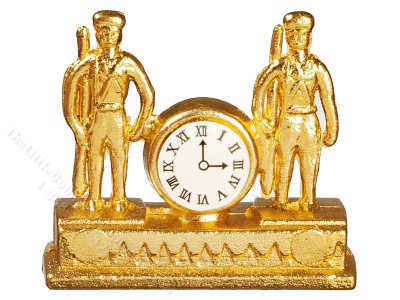 (image for) Miniature Soldier Mantle Clock for Dollhouses