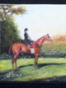 (image for) Miniature Equestrian Painting by Larry Morganti