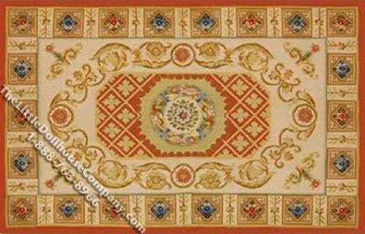 (image for) Dollhouse Scale Model Medium Sized French Aubusson Rug
