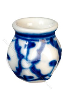 (image for) Miniature Blue and White Vase for Dollhouses
