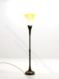 (image for) Miniature Brass Yellow Torche Floor Lamp by Jim Pounder