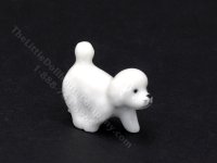 (image for) Miniature Porcelain Bichon Frise Dog for Dollhouses