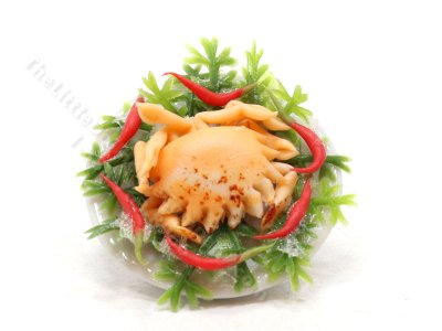 (image for) Miniature Crab on Serving Plate for Dollhouses