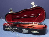 (image for) Miniature Double Bass in Case for Dollhouses