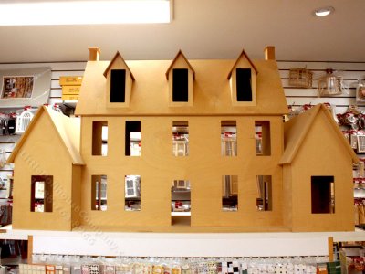(image for) Unfinished Assembled Mansion Dollhouse, Floor Model