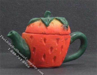 (image for) Dollhouse Scale Model Strawberry Teapot