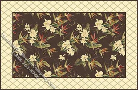 (image for) Dollhouse Scale Model Brown Bird of Paradise Rug