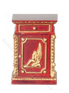 (image for) Miniature Right Nightstand for Dollhouse - Mahogany