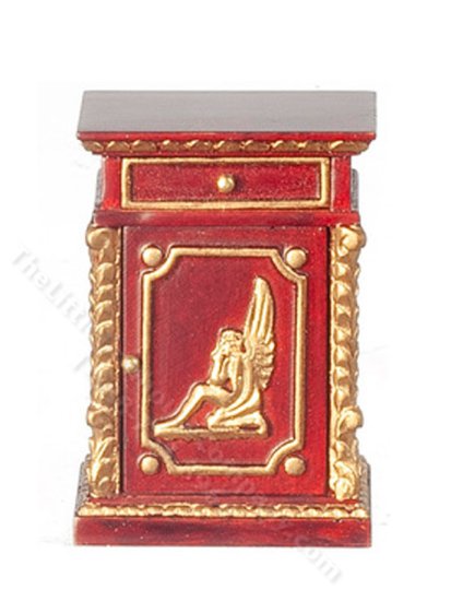 (image for) Miniature Right Nightstand for Dollhouse - Mahogany