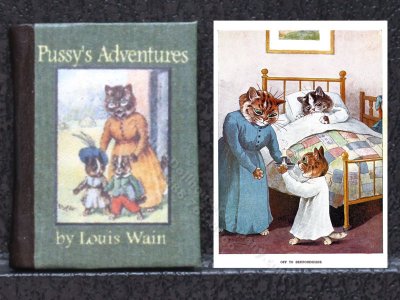 (image for) Miniature Book: 'Pussy's Adventures'