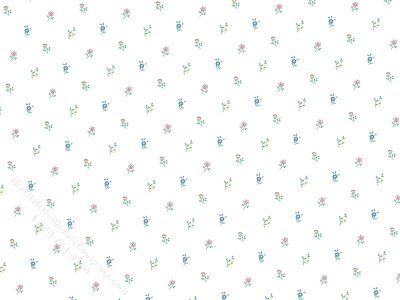 (image for) Dollhouse Floral Pattern Vinyl Wallpaper