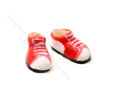 (image for) Miniature Red Sneaker Shoes for Dollhouses