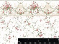 (image for) Sonata Pattern Miniature Wallpaper for Dollhouses - Pink