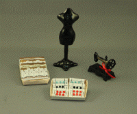 (image for) Dollhouse Scale Model Sewing Room Accessories