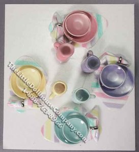 (image for) Miniature Pastel Dining Set By Barb for Dollhouses