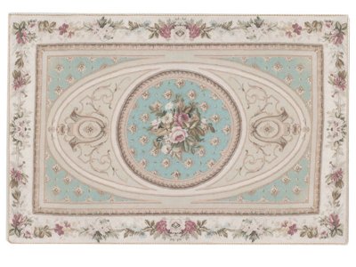 (image for) Miniature Large 'Viola' - Blue and Cream Rug