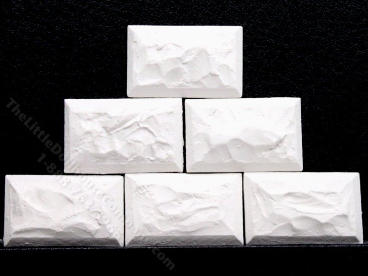 (image for) Miniature White Brick Tiles for Dollhouses (14pcs)