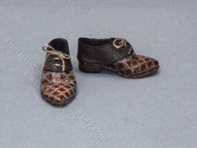 (image for) Brown Snakeskin and Leather Oxford Shoes by Judith Blondell
