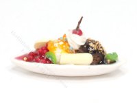 (image for) Miniature 2-Scoop Banana Split Ice Cream Sundae