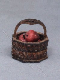 (image for) Miniature Basket of Apples for Dollhouses