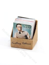 (image for) Miniature Box of Sewing Patterns for Dollhouses