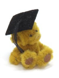 (image for) Miniature Bear in Graduation Cap by Sue Wilkes