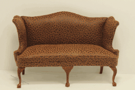(image for) Miniature Provence Distressed Suede Sofa