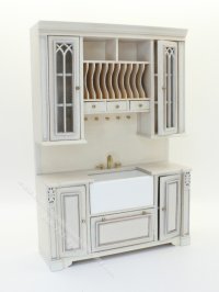(image for) Miniature Kitchen Sink and Plate Rack for Dollhouses